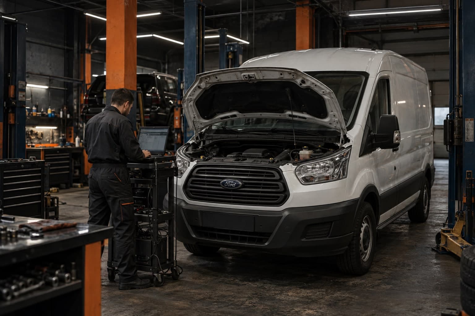 Компьютерная диагностика Ford Transit в автомастерской